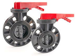 Metric Grey PVC Butterfly Valve