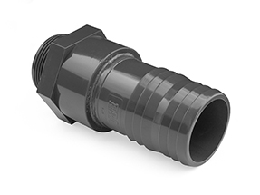 Metric Grey PVC Plain to Threaded Hosetail